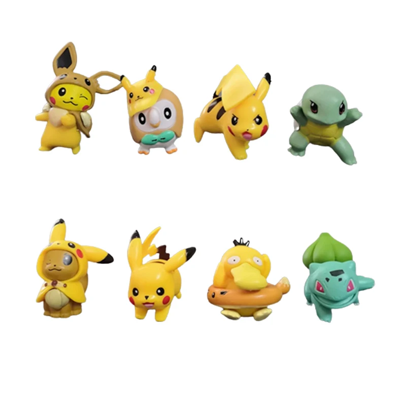 8pcs/Set Pokemon Figure Pikachu Jenny Squirtle Turtle Psyduck Anime Cake Baking Decoration Birthday Gifts Desktop Ornaments Toy
8pcs/Set Pokemon Figure Pikachu Jenny Squirtle Turtle Psyduck Anime Cake Baking Decoration Birthday Gifts Desktop Ornaments Toy