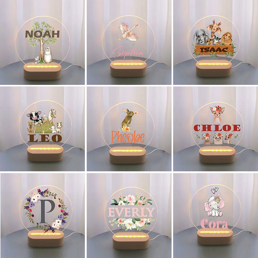 Personalized Name LED Lamp USB 7 Colors 3D Nightlights Custom Light Cartoon Acrylic For Baby Kids Children Room Decor Lampara
Personalized Name LED Lamp USB 7 Colors 3D Nightlights Custom Light Cartoon Acrylic For Baby Kids Children Room Decor Lampara