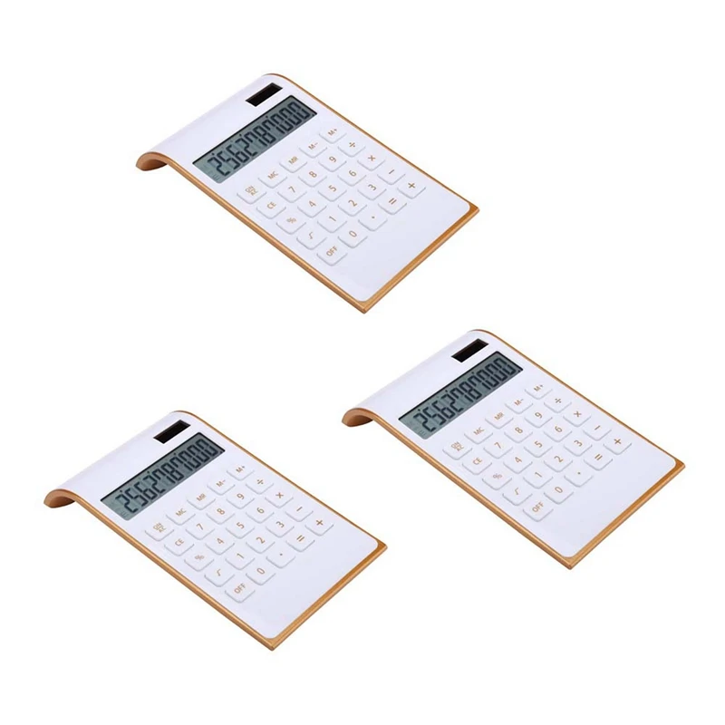 3X Calculator, Slim Elegant Design, Office/Home Electronics, Dual Powered Desktop Calculator, 10 Digits, White
3X Calculator, Slim Elegant Design, Office/Home Electronics, Dual Powered Desktop Calculator, 10 Digits, White