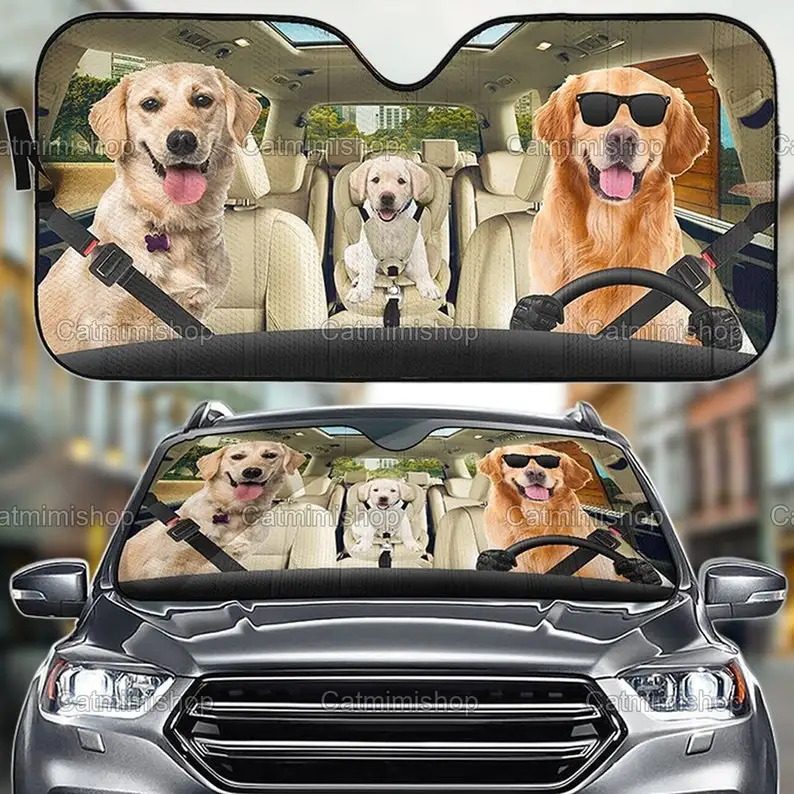 Golden Retriever Family Car Sun Shade, Retriever Car Accessory, Golden Car Sun Shade, Retriever Sun Shade, Gift For Mom LNG10220
Golden Retriever Family Car Sun Shade, Retriever Car Accessory, Golden Car Sun Shade, Retriever Sun Shade, Gift For Mom LNG10220