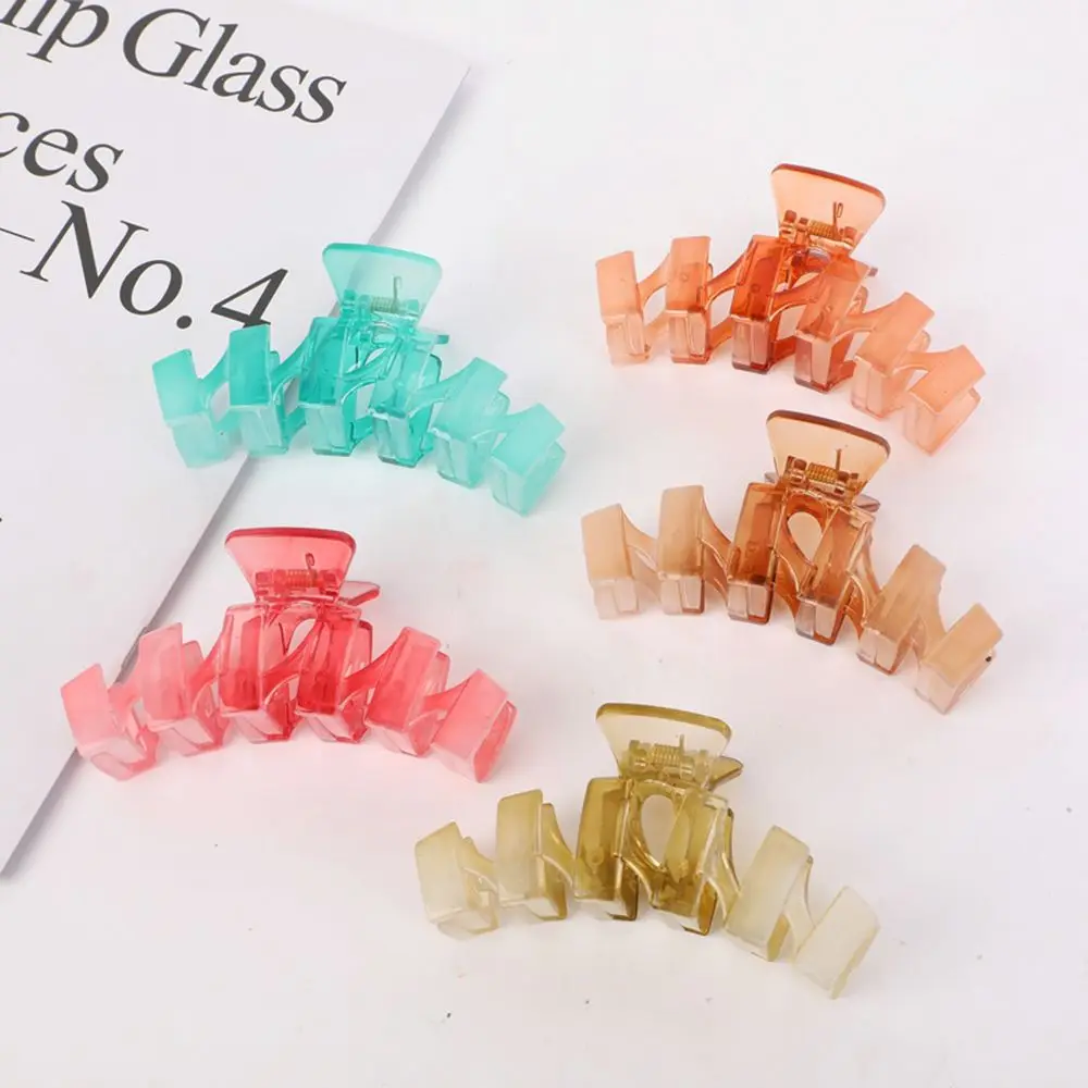 Girls Women Jelly Color Headwear Resin Ponytail Holder Crab Clip Korean Style Hair Clip M Hair Claw Hair Accessories 
Girls Women Jelly Color Headwear Resin Ponytail Holder Crab Clip Korean Style Hair Clip M Hair Claw Hair Accessories