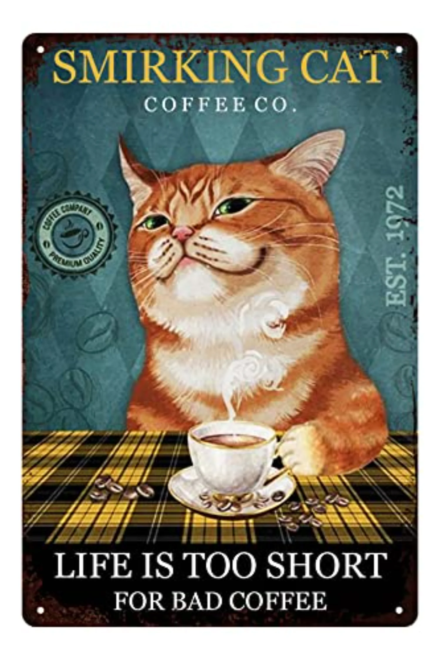 Металлический жестяной знак в виде кошки Smirking, настенный декоративный знак, забавный домашний винтажный художественный декор, железная жив...
Металлический жестяной знак в виде кошки Smirking, настенный декоративный знак, забавный домашний винтажный художественный декор, железная жив...