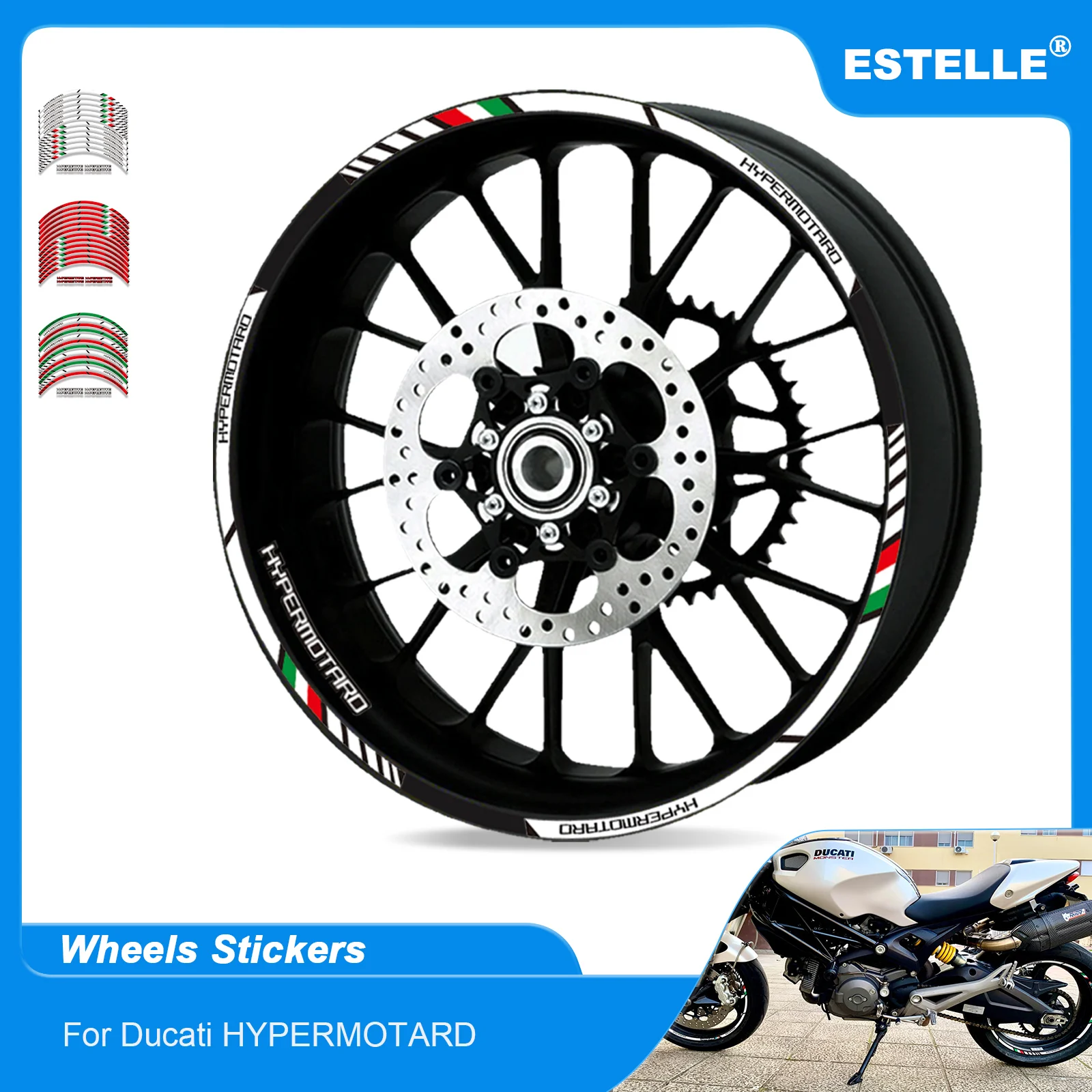 For DUCATI HYPERMOTARD 939 796 All Years High quality Motorcycle Wheel Sticker Decal Reflective Rim Bike Suitable
For DUCATI HYPERMOTARD 939 796 All Years High quality Motorcycle Wheel Sticker Decal Reflective Rim Bike Suitable