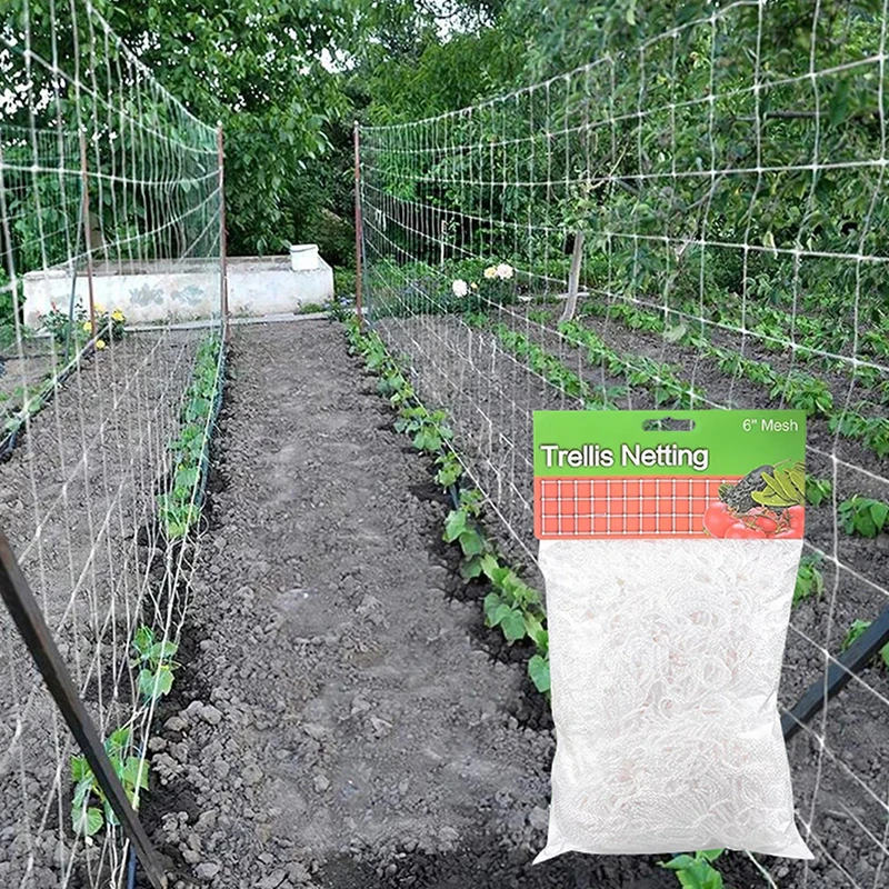 

1 pcs Garden Polyester Plant Trellis Netting Mesh Climbing Net A-frame Grow Net for Climbing Plants Vegetables Fruits