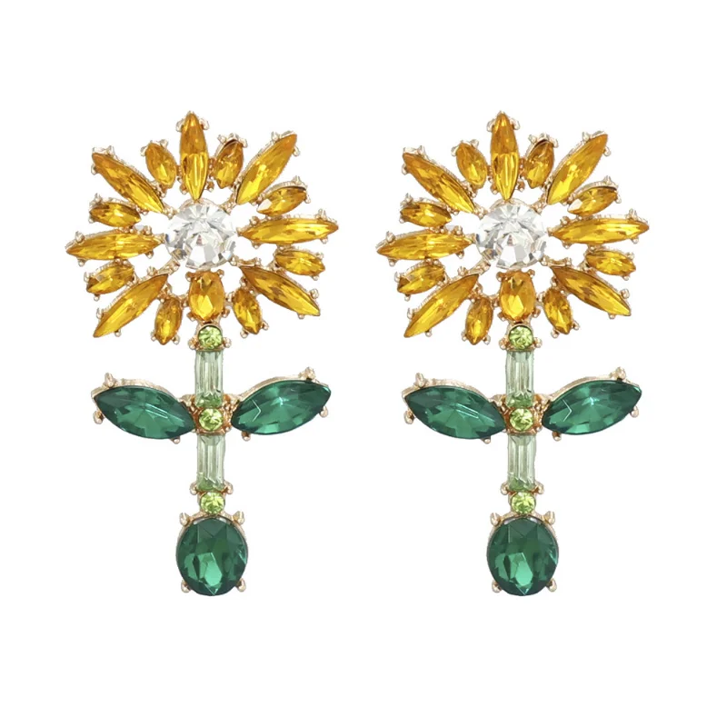 Minar Stylish Sparkly Rhinestone Sunflower Long Drop Earrings for Women Hollow Multi Layers Floral Large Earring Daily Jewelry
Minar Stylish Sparkly Rhinestone Sunflower Long Drop Earrings for Women Hollow Multi Layers Floral Large Earring Daily Jewelry