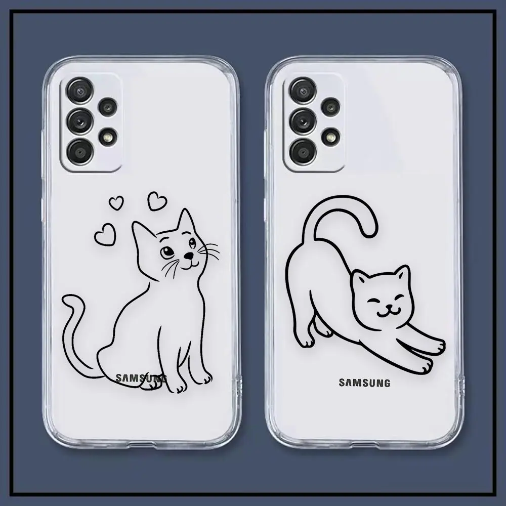 Clear Case For Samsung A81 A73 A72 A71 A53 A52 A51 A50 A50S A42 A33 A32 A21 A30 A30S A23 A22 5G 4G Case Funda Cute Line Cat Art
Clear Case For Samsung A81 A73 A72 A71 A53 A52 A51 A50 A50S A42 A33 A32 A21 A30 A30S A23 A22 5G 4G Case Funda Cute Line Cat Art