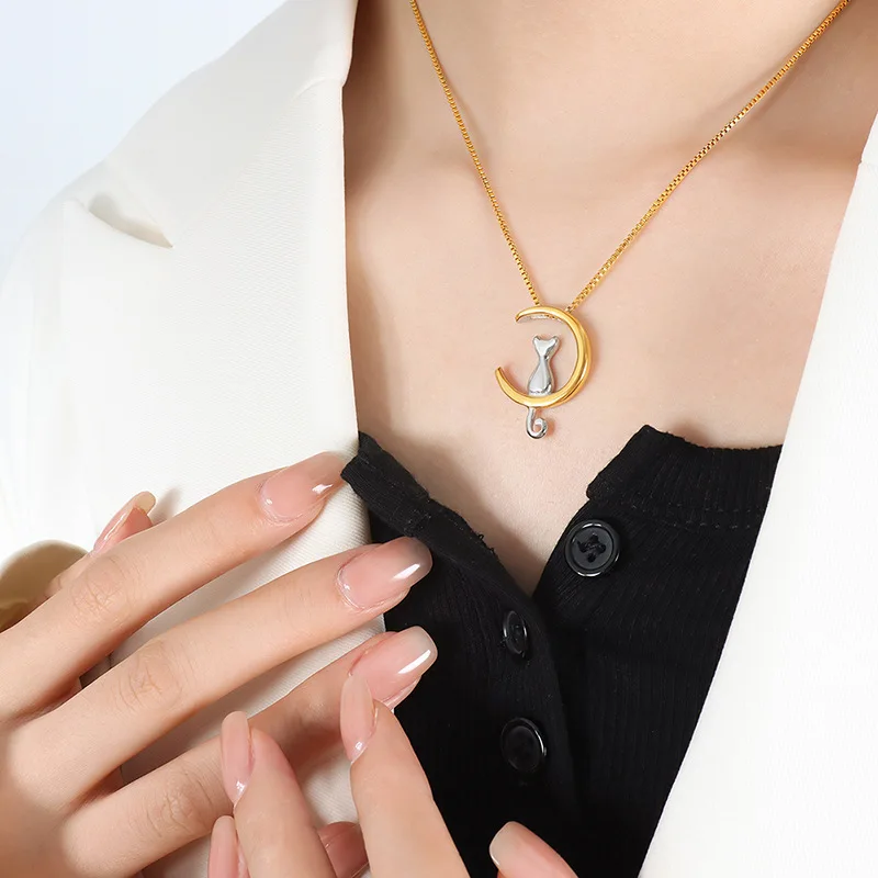 Japanese and Korean Ins Trendy Gold-Plated Moon Cute Cat Fashion Pendant Necklace for Girls Special-Interest Design All-Match Je
Japanese and Korean Ins Trendy Gold-Plated Moon Cute Cat Fashion Pendant Necklace for Girls Special-Interest Design All-Match Je