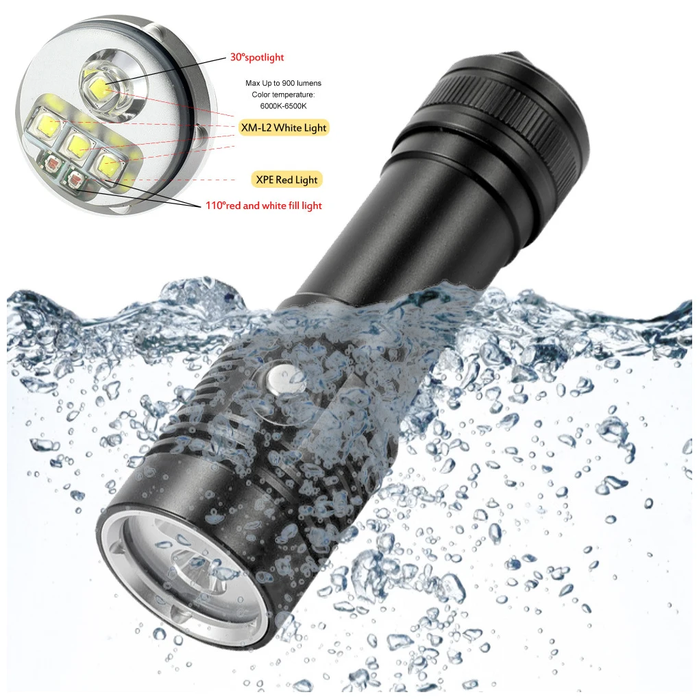 Fill Light Video Diving Underwater Flashlight Lamp Tactical Torch Lantern Professional Waterproof Strong Rechargeable
Fill Light Video Diving Underwater Flashlight Lamp Tactical Torch Lantern Professional Waterproof Strong Rechargeable