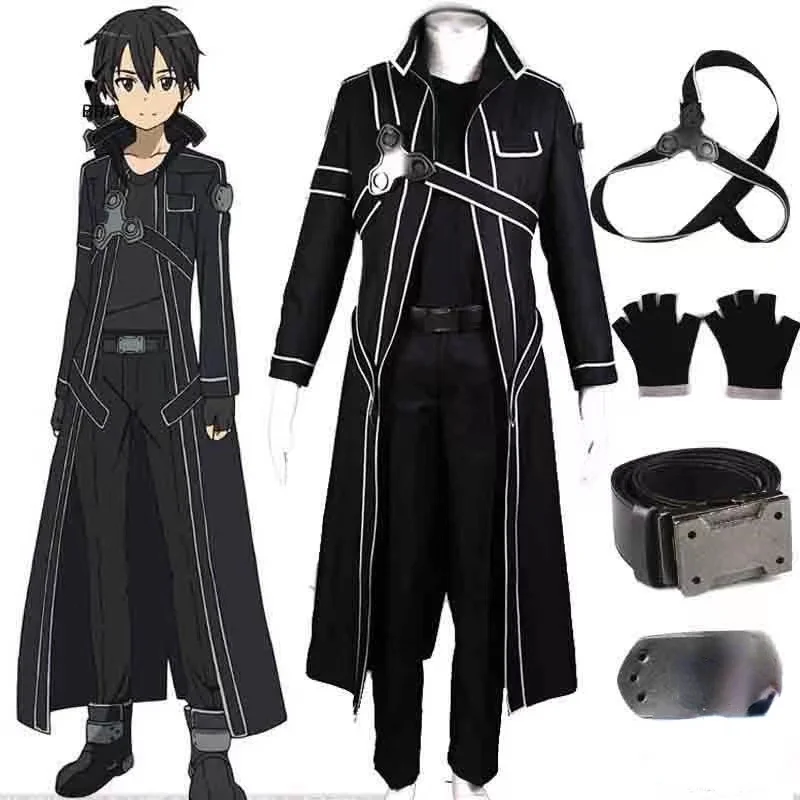 Anime Sword Art Online Cosplay Costumes Kirito Kazuto Kirigaya Jacket Halloween Costumes Robe Suit Wig Party A Uniform Colthing
Anime Sword Art Online Cosplay Costumes Kirito Kazuto Kirigaya Jacket Halloween Costumes Robe Suit Wig Party A Uniform Colthing