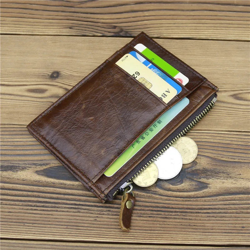 Ultra Thin Short Card Coin Key Storage Bag Unisex New Oil Wax Leather Zipper Zero Wallet
Ultra Thin Short Card Coin Key Storage Bag Unisex New Oil Wax Leather Zipper Zero Wallet