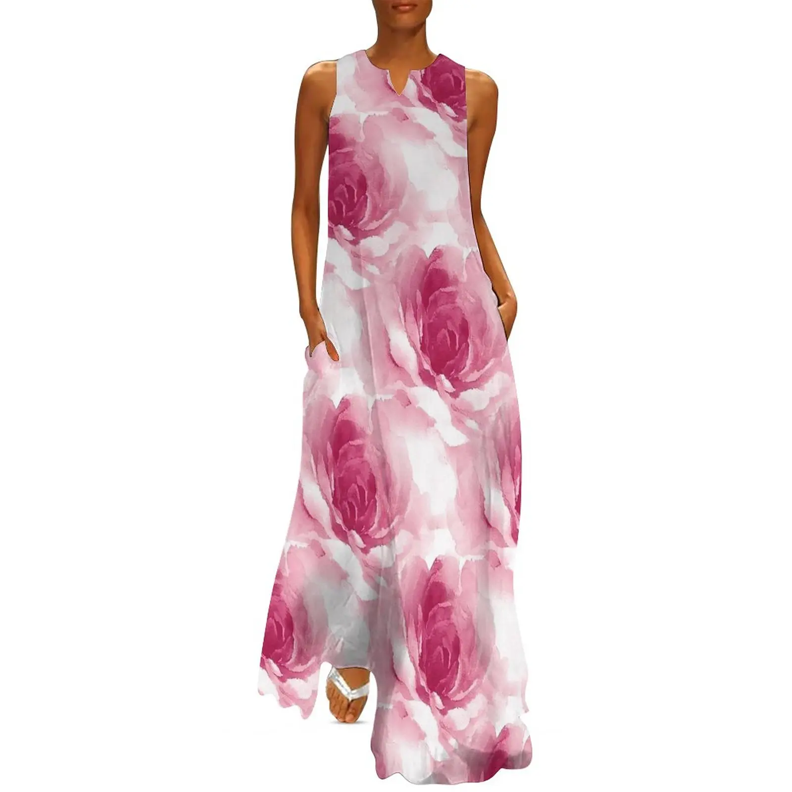 Pink Flowers Print Dress Party Maxi Dress Sleeveless Elegant Bohemia Long Dresses Streetwear Oversize Vestido Large Size 4XL 5XL
Pink Flowers Print Dress Party Maxi Dress Sleeveless Elegant Bohemia Long Dresses Streetwear Oversize Vestido Large Size 4XL 5XL