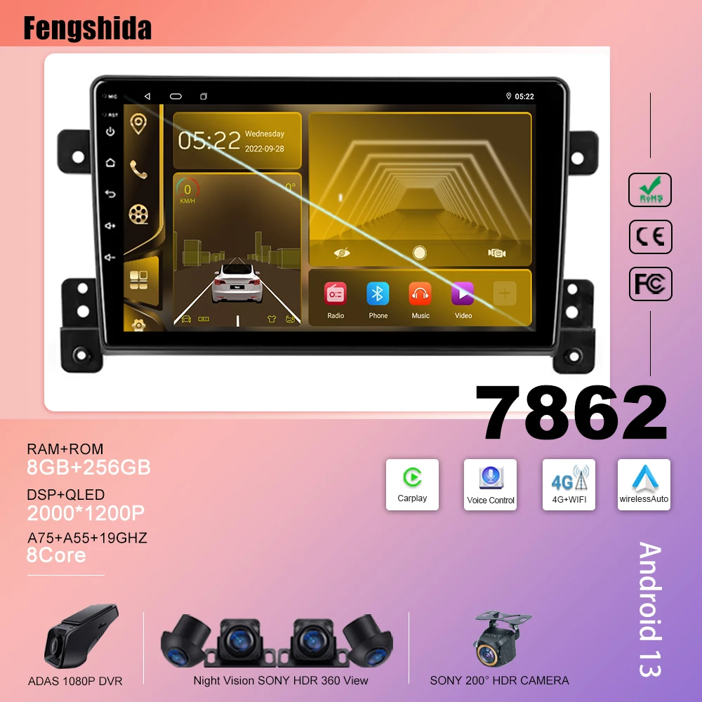 Car Radio For Suzuki Grand Vitara 3 2005 - 2015 Stereo Head Unit Rear Camera Mirror Link Bluetooth Carplay Multimedia Player 5G
Car Radio For Suzuki Grand Vitara 3 2005 - 2015 Stereo Head Unit Rear Camera Mirror Link Bluetooth Carplay Multimedia Player 5G