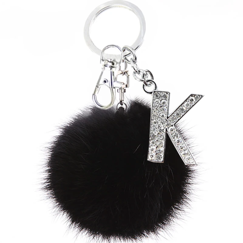 A-Z letters Fluffy Black Pompom Faux Rabbit Fur Ball Keychains Crystal Letters Key Rings Key Holder Jewelry Bag Accessories Gift
A-Z letters Fluffy Black Pompom Faux Rabbit Fur Ball Keychains Crystal Letters Key Rings Key Holder Jewelry Bag Accessories Gift