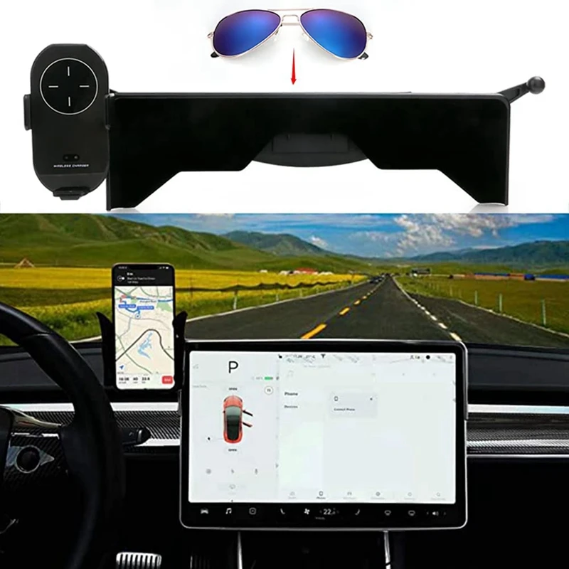 Car Screen Mobile Phone Bracket Mobile Phone Bracket With Wireless Charging & Glasses Holder For Tesla Model 3 Model Y
Car Screen Mobile Phone Bracket Mobile Phone Bracket With Wireless Charging & Glasses Holder For Tesla Model 3 Model Y