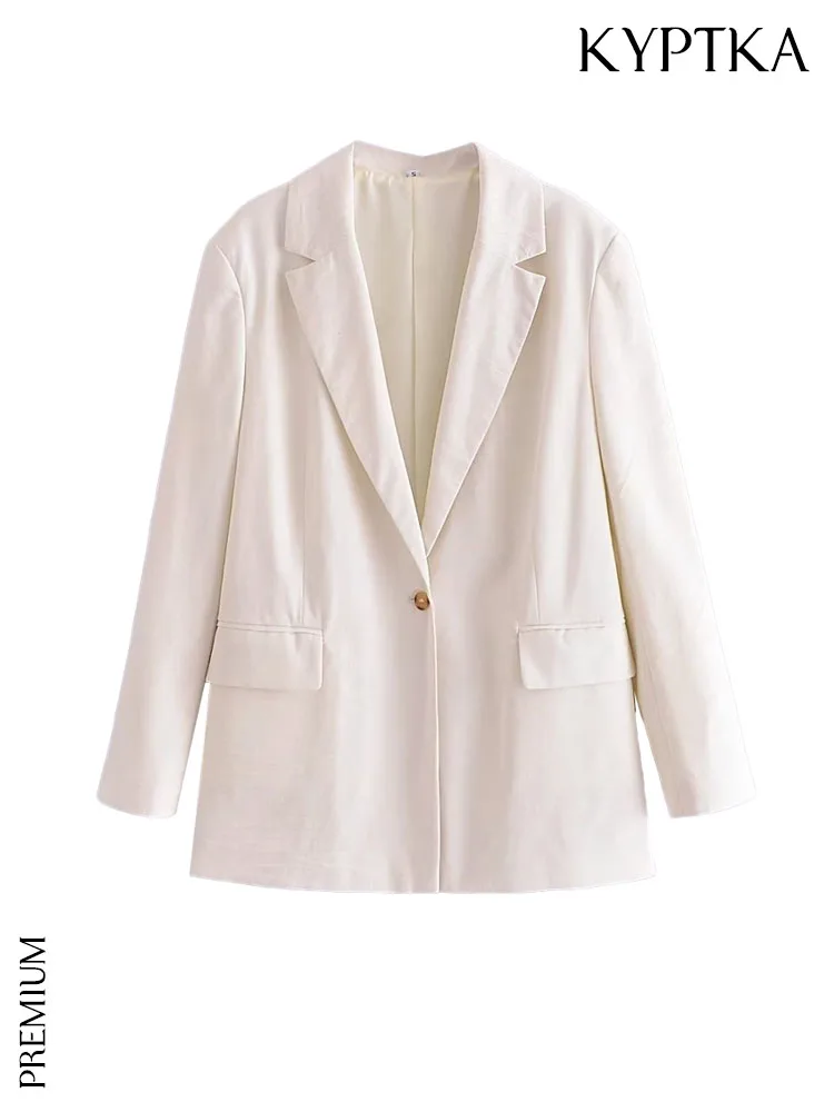 KYPTKA Women Fashion Single Button Straight Blazer Coat Vintage Long Sleeve Flap Pockets Female Outerwear Chic Veste Femme
KYPTKA Women Fashion Single Button Straight Blazer Coat Vintage Long Sleeve Flap Pockets Female Outerwear Chic Veste Femme