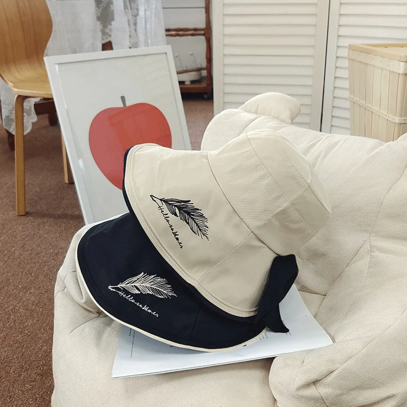 Sun Hats Women Big Wide Brim Feather Print Bow Lady Bucket-hats Fashion Beach Outdoor Travel Sunshine Panama Female Cotton Caps
Sun Hats Women Big Wide Brim Feather Print Bow Lady Bucket-hats Fashion Beach Outdoor Travel Sunshine Panama Female Cotton Caps