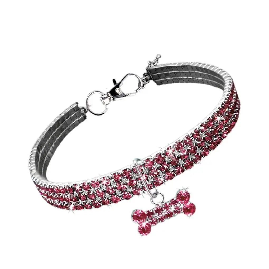 Pet Triple Rows Rhinestones Necklace Bone Shape Neck Pendant Jewelry Pet Collar Decorative Supplies
Pet Triple Rows Rhinestones Necklace Bone Shape Neck Pendant Jewelry Pet Collar Decorative Supplies