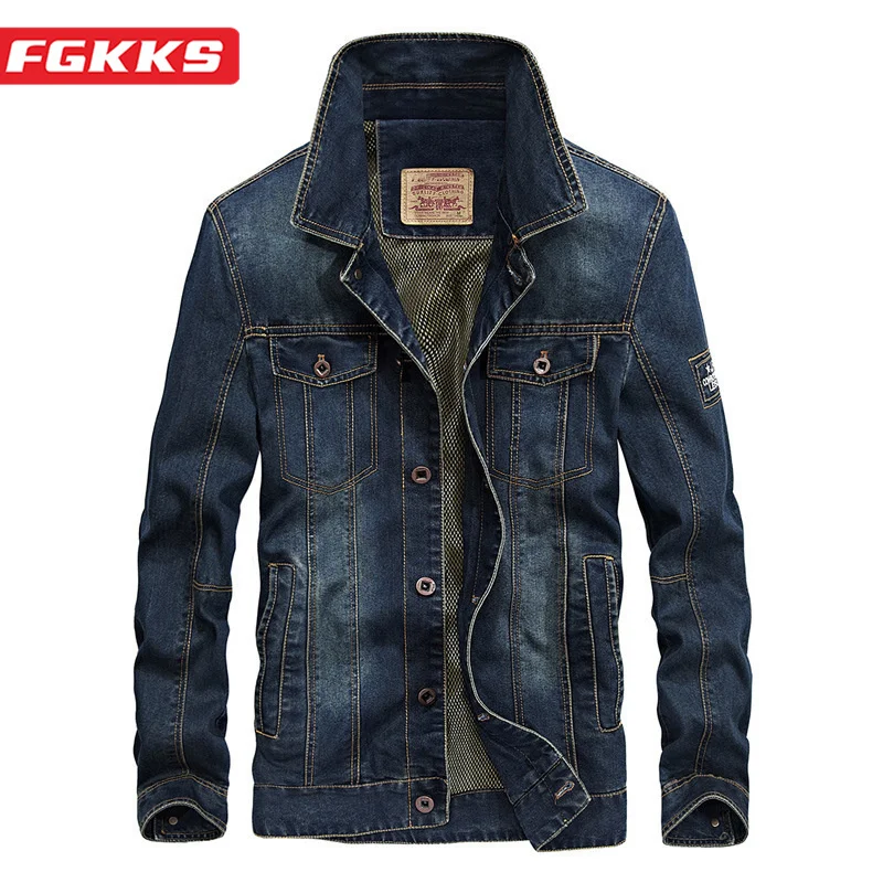 Мужская повседневная куртка FGKKS, джинсовая куртка высокого качества, уличная куртка для мужчин, 2023 
Мужская повседневная куртка FGKKS, джинсовая куртка высокого качества, уличная куртка для мужчин, 2023