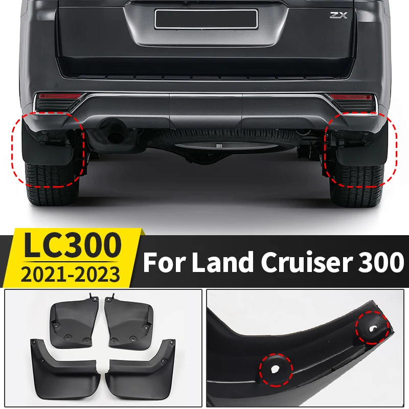 

For 2021 2022 Toyota Land Cruiser 300 Lc300 Fj300 Modified Accessories Front and Rear Fender Splash Shield Body Kit ZX VXR GX
