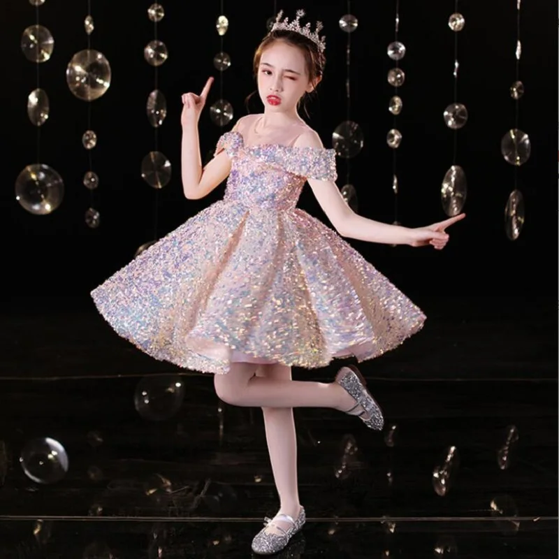 2022 Summer 3-13Y Children's Sequined Princess Dress For Girl Flowe Short Catwalk Puffy Skirt Kids Piano Performance Dress Girls
2022 Summer 3-13Y Children's Sequined Princess Dress For Girl Flowe Short Catwalk Puffy Skirt Kids Piano Performance Dress Girls