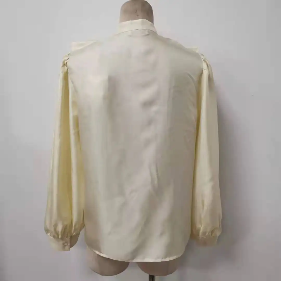 Women's Shirts Ruffles Stand Collar Simple Solid Long Sleeve Blouse Silk Casual Spring 2023
Women's Shirts Ruffles Stand Collar Simple Solid Long Sleeve Blouse Silk Casual Spring 2023