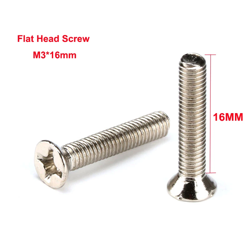 Винт крестообразный плоский М3*5 мм/м3*16 мм, 100 шт.
Винт крестообразный плоский М3*5 мм/м3*16 мм, 100 шт.