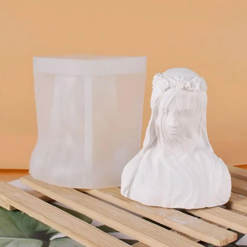 Veil Girl Lady Candle Silicone Mold DIY Bust Sculpture Maria Candle Mold Aroma Candles Silicone Molds For Crafts 3d Handmade New
Veil Girl Lady Candle Silicone Mold DIY Bust Sculpture Maria Candle Mold Aroma Candles Silicone Molds For Crafts 3d Handmade New