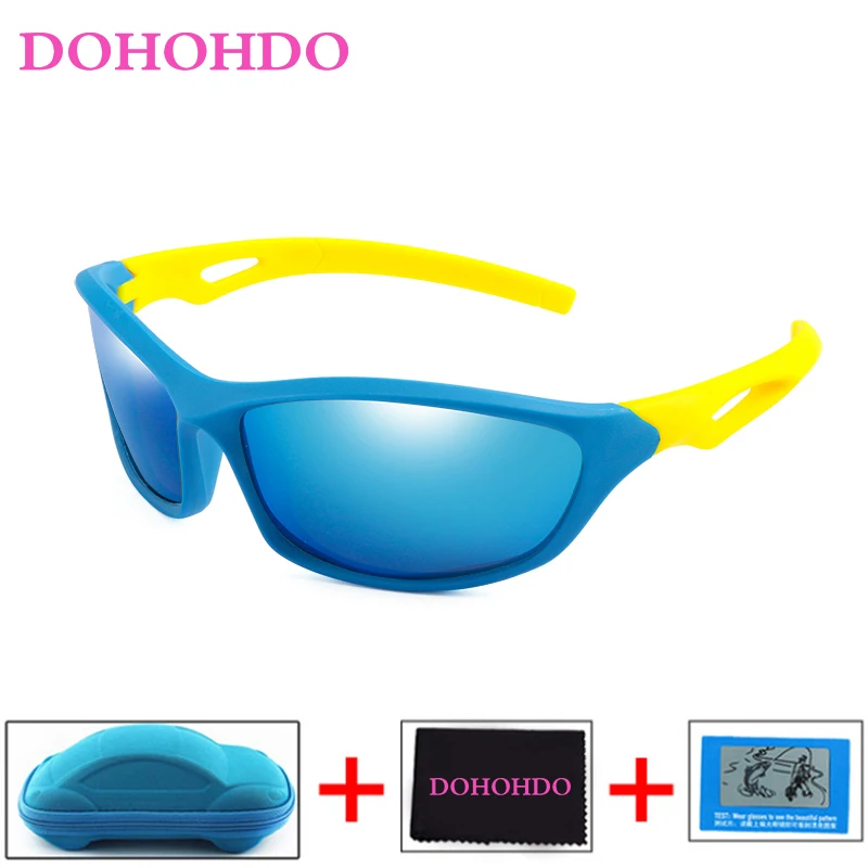 

DOHOHDO Kids Sunglasses Polarized Goggles New Baby Children UV400 TAC Unbreakable Sun Glasses Boys Girls Sport Cute Cool Okulary