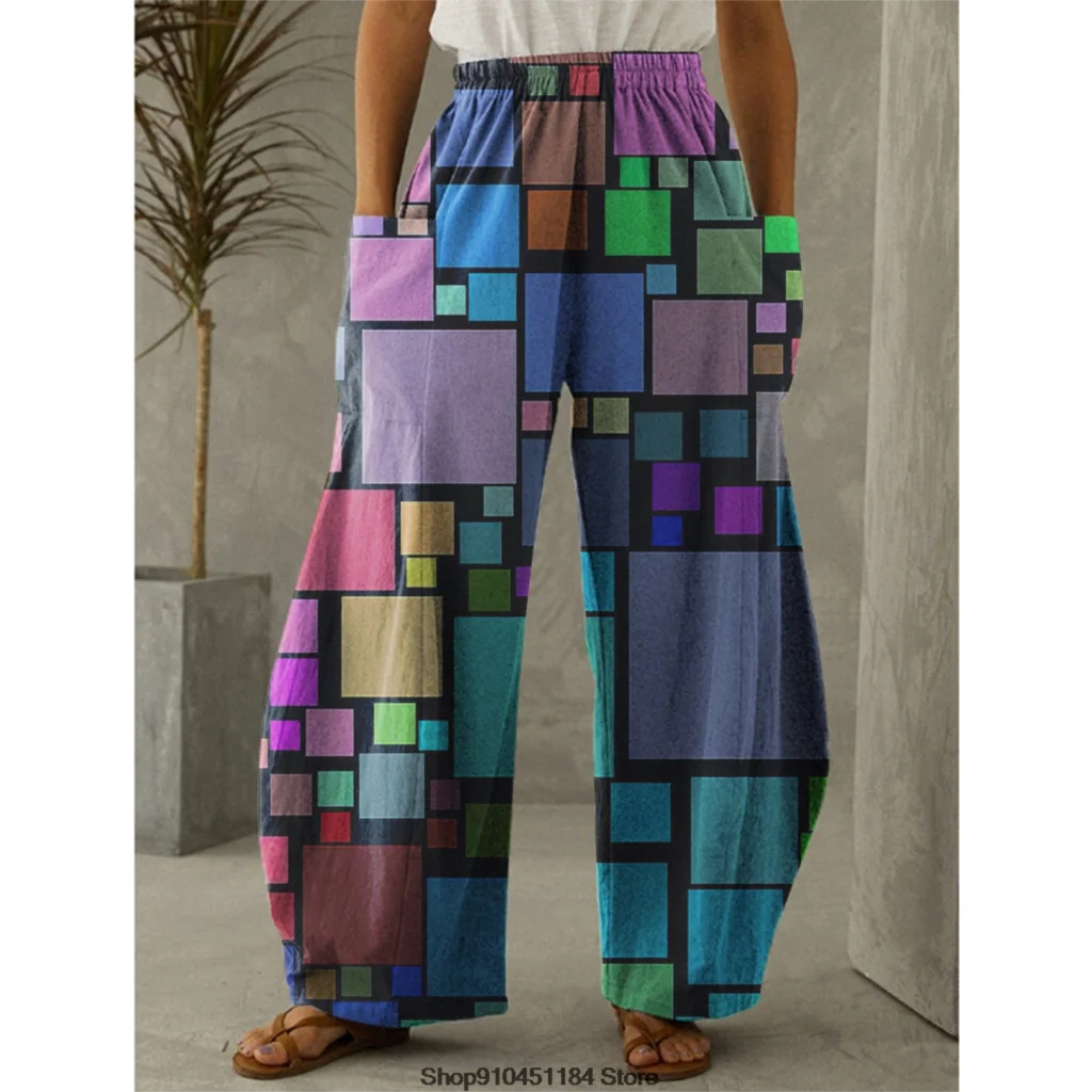 Summer Women' s Fashion Casual Street Trousers Tie Dyed Style Printing Loose Large Wide-Leg Pants Women Elastic Waist Pants
Summer Women' s Fashion Casual Street Trousers Tie Dyed Style Printing Loose Large Wide-Leg Pants Women Elastic Waist Pants