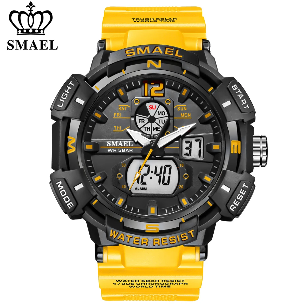 SMAEL Top Luxury Brand Men's Watch Outdoor Sports Waterproof Watches Dual Time Display Quartz Wristwatches Rubber Digital Clock
SMAEL Top Luxury Brand Men's Watch Outdoor Sports Waterproof Watches Dual Time Display Quartz Wristwatches Rubber Digital Clock