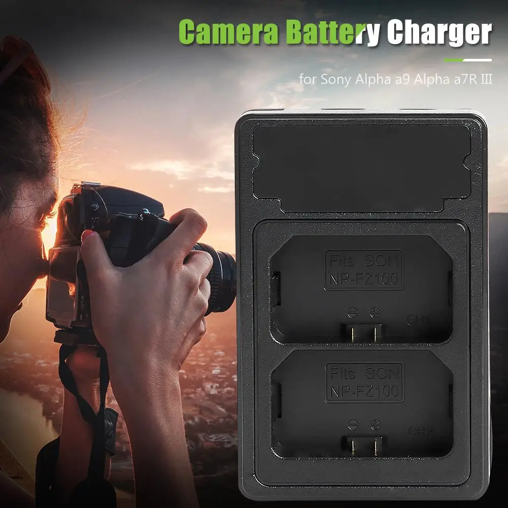 Hot Sale Camera Battery Charger Delicate Texture NP-FZ100 Battery Charger Dual Charger for Sony Alpha a9 Alpha a7R III A7R MARK
Hot Sale Camera Battery Charger Delicate Texture NP-FZ100 Battery Charger Dual Charger for Sony Alpha a9 Alpha a7R III A7R MARK