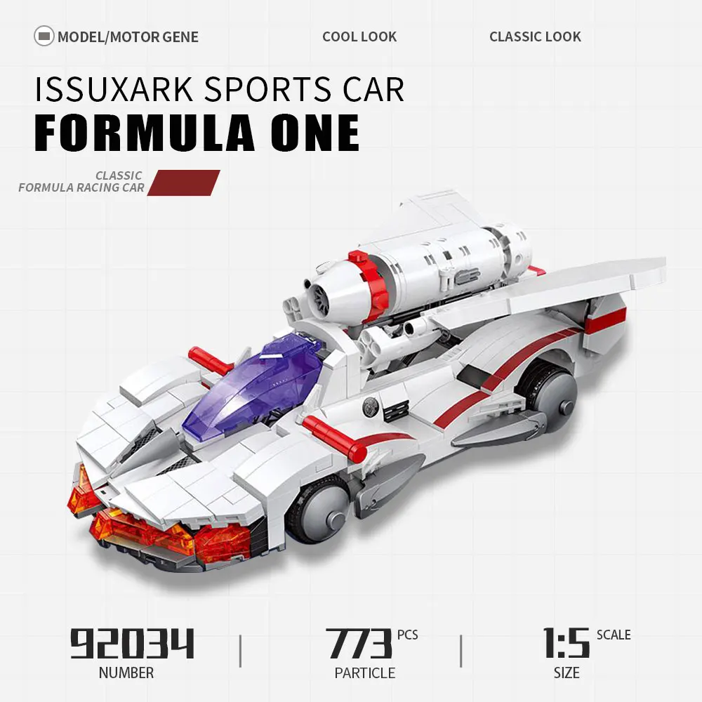 92034 JIESTAR высокотехнологичная Модель гоночного автомобиля Moc ISSUXARK Super Sports F1, строительные блоки, игрушки для мальчиков, 773 шт.
92034 JIESTAR высокотехнологичная Модель гоночного автомобиля Moc ISSUXARK Super Sports F1, строительные блоки, игрушки для мальчиков, 773 шт.