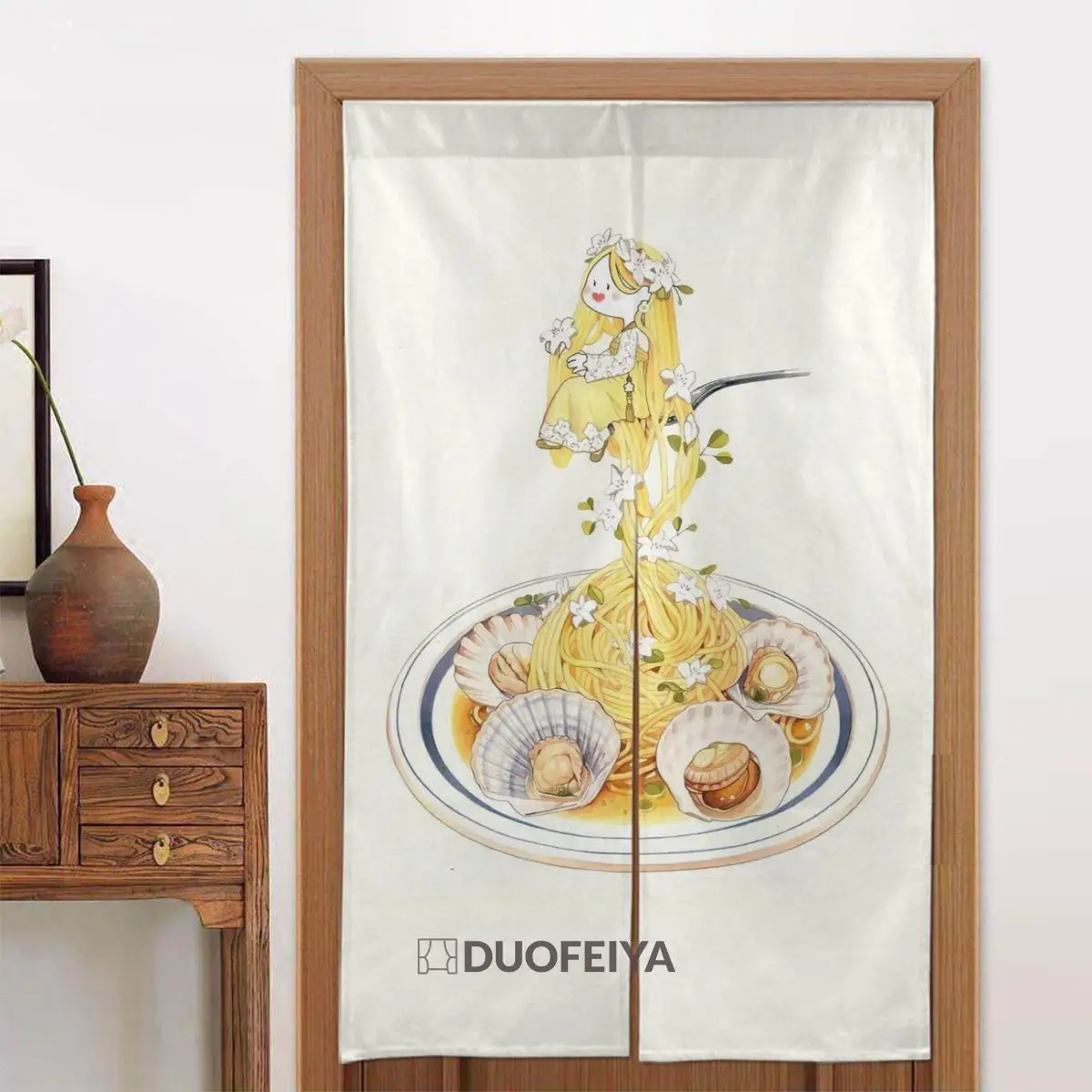 Spaghetti Japanese Door Curtain Seafood Food Partition Curtain Cotton Linen Cool Curtain Panels for Doorway Coffee Ornament
Spaghetti Japanese Door Curtain Seafood Food Partition Curtain Cotton Linen Cool Curtain Panels for Doorway Coffee Ornament