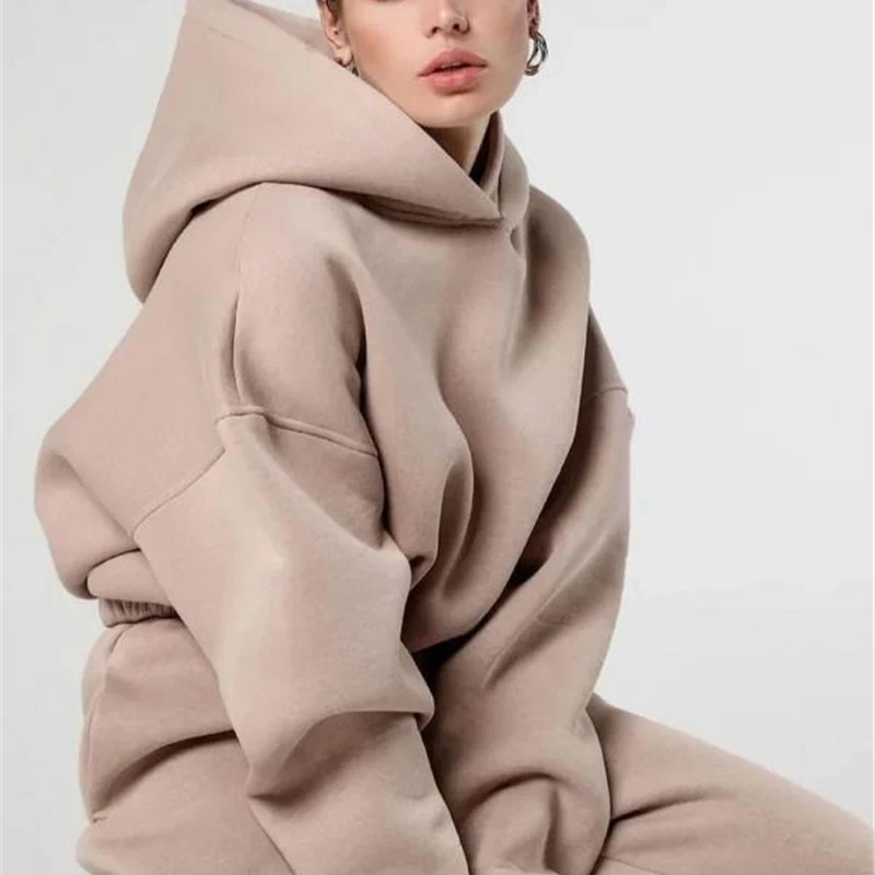 Fall Women Casual Loose Sweatshirt Outfits Fashion Long Sleeve Pullover Hoodies&Long Pant Suit Winter Elgant Solid Two Piece Set
Fall Women Casual Loose Sweatshirt Outfits Fashion Long Sleeve Pullover Hoodies&Long Pant Suit Winter Elgant Solid Two Piece Set
