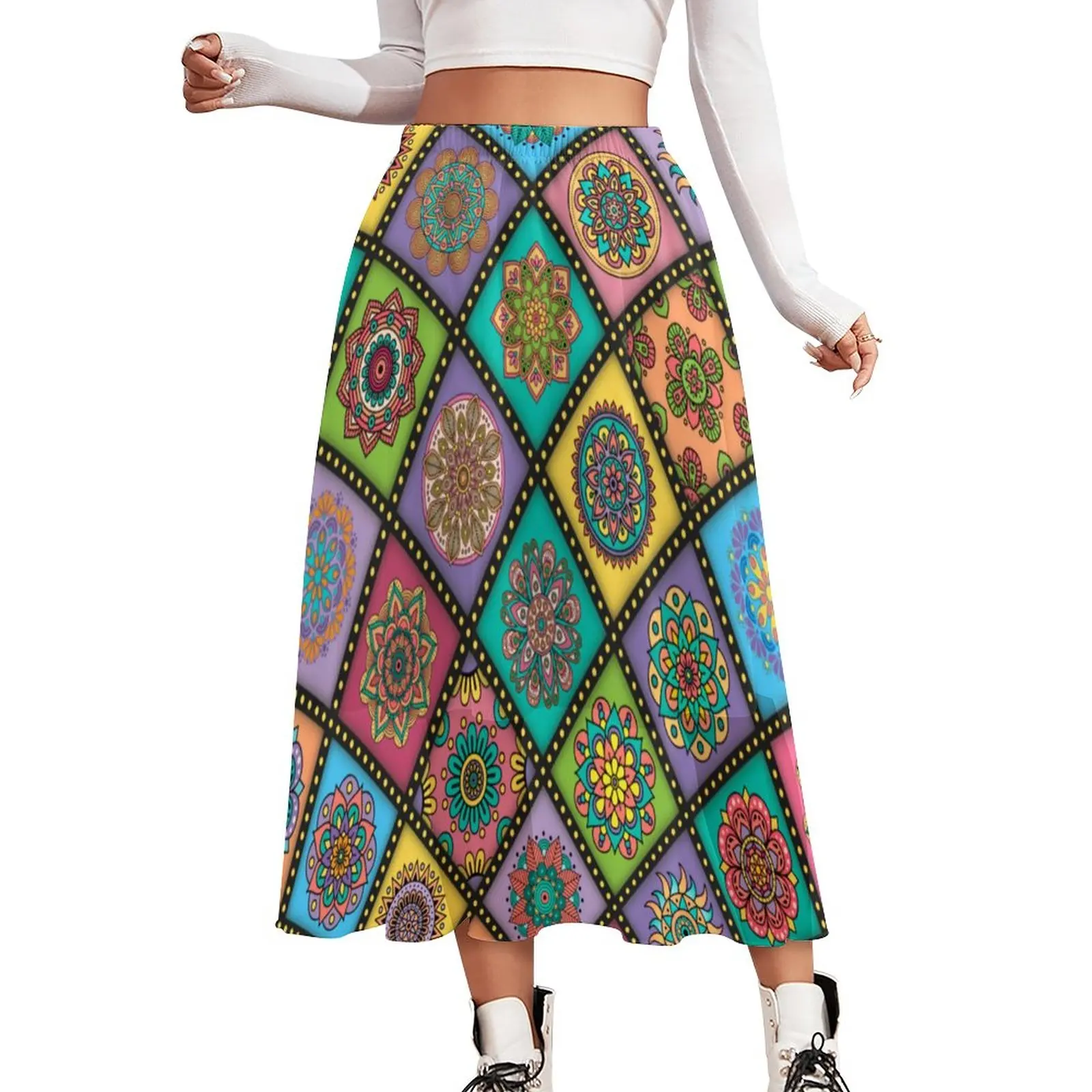 Crazy Mandala Skirt Vintage Bohemian Print Kawaii Boho Skirts Elastic Waist Graphic Street Style A-line Skirt Big Size 3XL 4XL
Crazy Mandala Skirt Vintage Bohemian Print Kawaii Boho Skirts Elastic Waist Graphic Street Style A-line Skirt Big Size 3XL 4XL