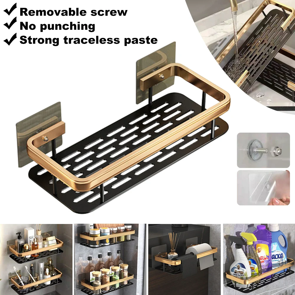1PCS Bathroom Shelf Shower Wall Mount Shampoo Storage Holder With Suction Cup No Drilling Kitchen Storage Bathroom Accessories
1PCS Bathroom Shelf Shower Wall Mount Shampoo Storage Holder With Suction Cup No Drilling Kitchen Storage Bathroom Accessories