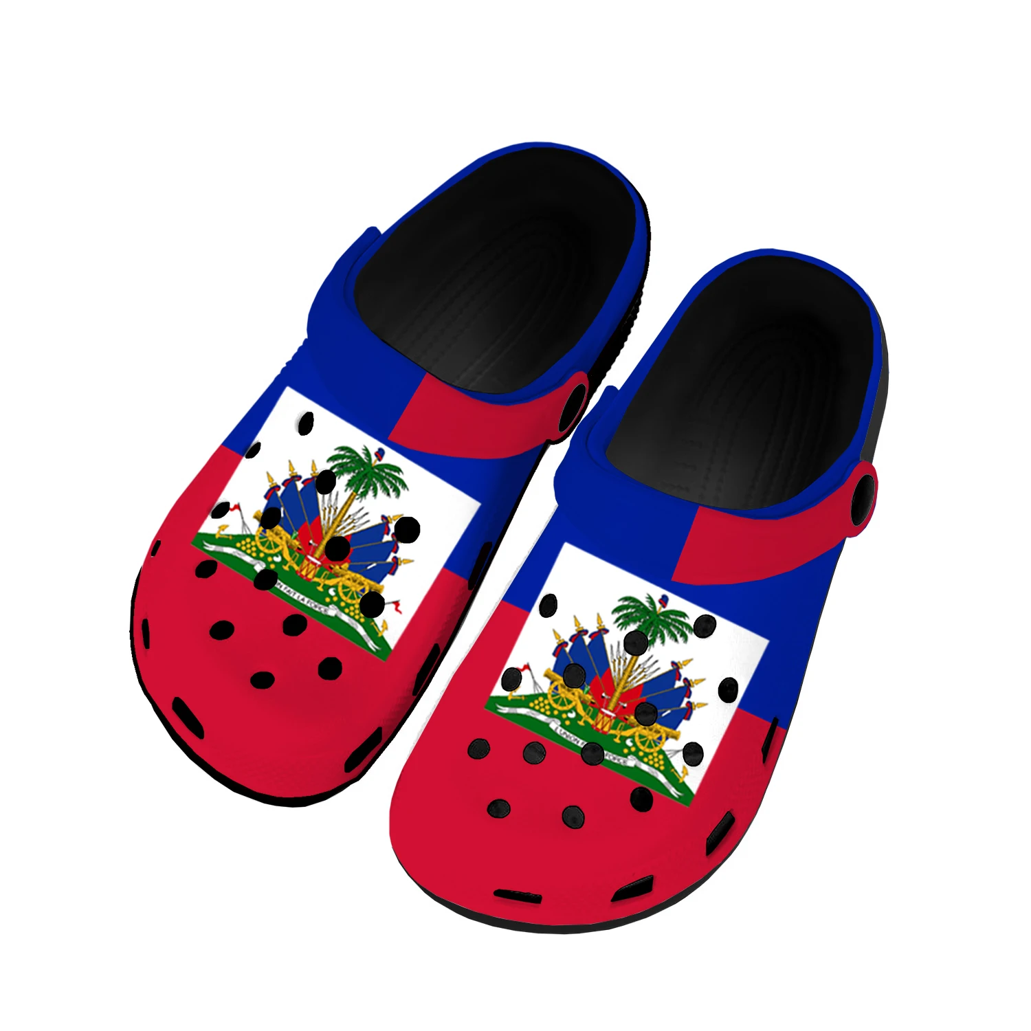 

Haitian Flag Home Clogs Custom Water Shoes Mens Womens Teenager Haiti Shoe Garden Clog Breathable Beach Hole Slippers