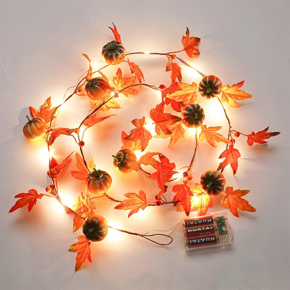 Halloween Maple Vine With Pumpkin Fruit And Copper Wire String Light By AA,Holiday Party,Christmas,New Year Decoration
Halloween Maple Vine With Pumpkin Fruit And Copper Wire String Light By AA,Holiday Party,Christmas,New Year Decoration