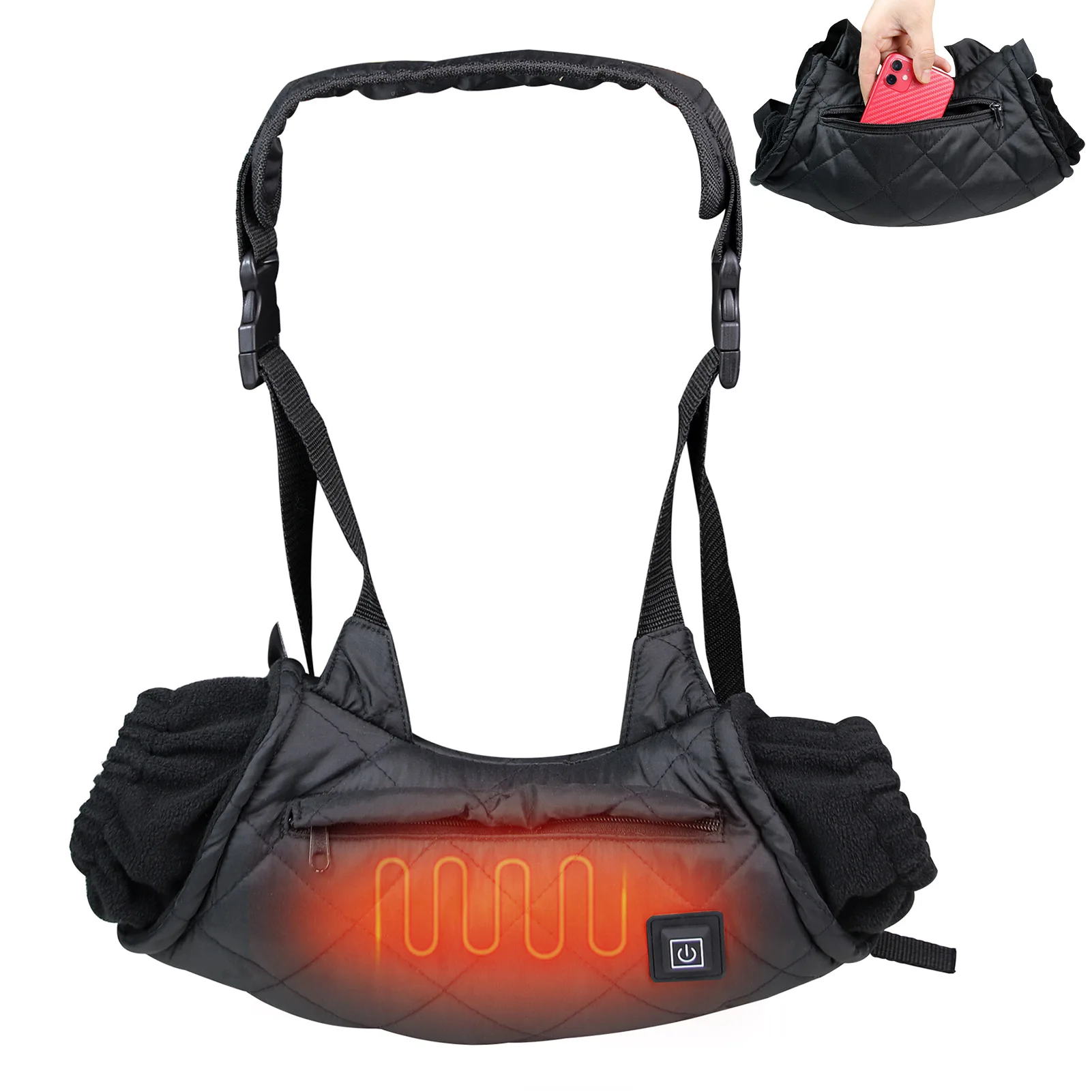 Heated Hand Pouch Soft Fleece Lining Heated Hand Muff Electric Heating Hand Warming Pouch Adjustable Detachable Waist Belt
Heated Hand Pouch Soft Fleece Lining Heated Hand Muff Electric Heating Hand Warming Pouch Adjustable Detachable Waist Belt