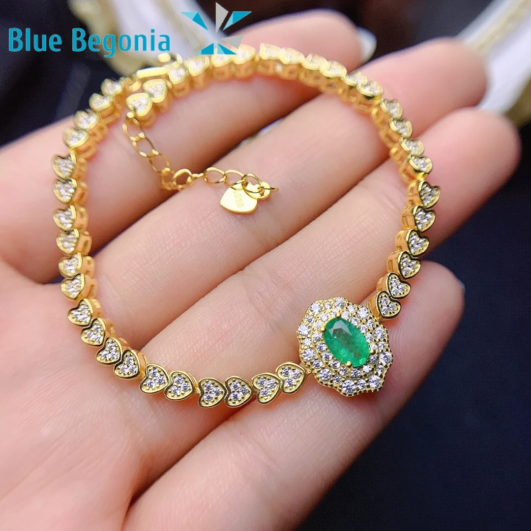 Natural Columbia Emerald Bracelet Real 925 Sterling Silver 4*6MM Gemstone Jewelry for Women Anniversary Gift
Natural Columbia Emerald Bracelet Real 925 Sterling Silver 4*6MM Gemstone Jewelry for Women Anniversary Gift