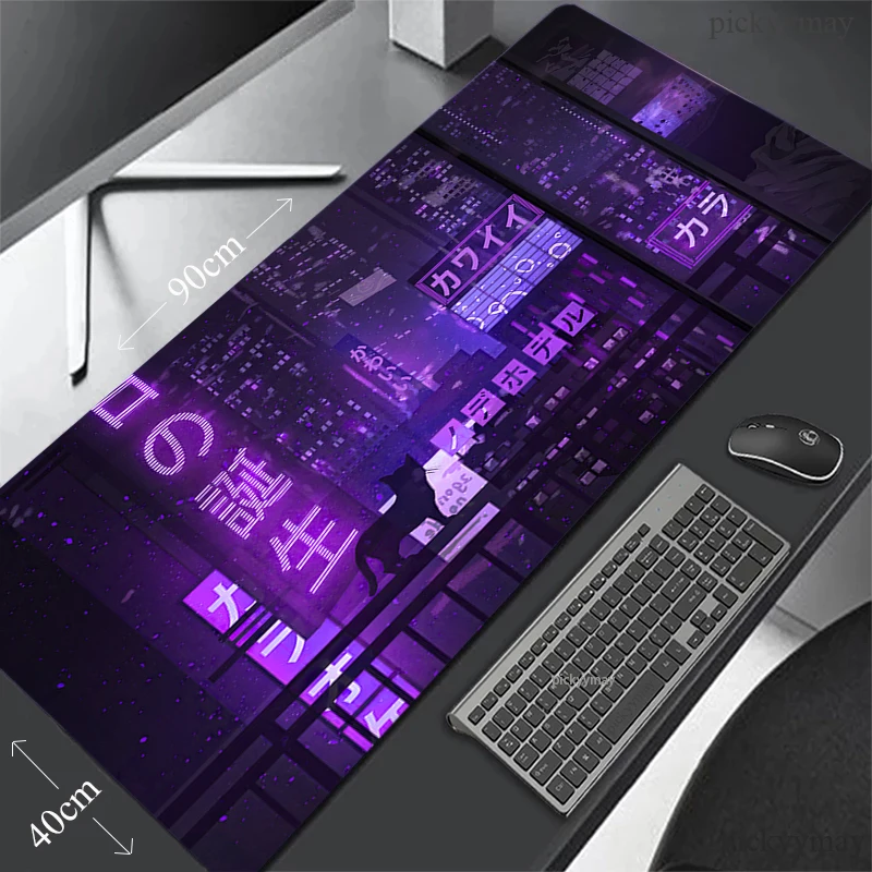 Purple Mousepads Large City Neon Mousepad Keyboard Mats 80x30cm XXL Overlock Mouse Mat Kawaii Japan Desk Pad For Gift Mouse Pads
Purple Mousepads Large City Neon Mousepad Keyboard Mats 80x30cm XXL Overlock Mouse Mat Kawaii Japan Desk Pad For Gift Mouse Pads