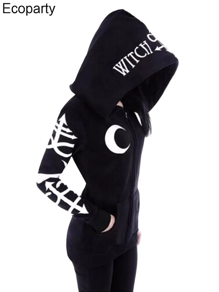 Women Hoodies Gothic Punk Moon Letter Print Sweatshirts 2022 Autumn Winter Long Sleeve Black Jacket Zipper Coat Casual Hoody 50
Women Hoodies Gothic Punk Moon Letter Print Sweatshirts 2022 Autumn Winter Long Sleeve Black Jacket Zipper Coat Casual Hoody 50