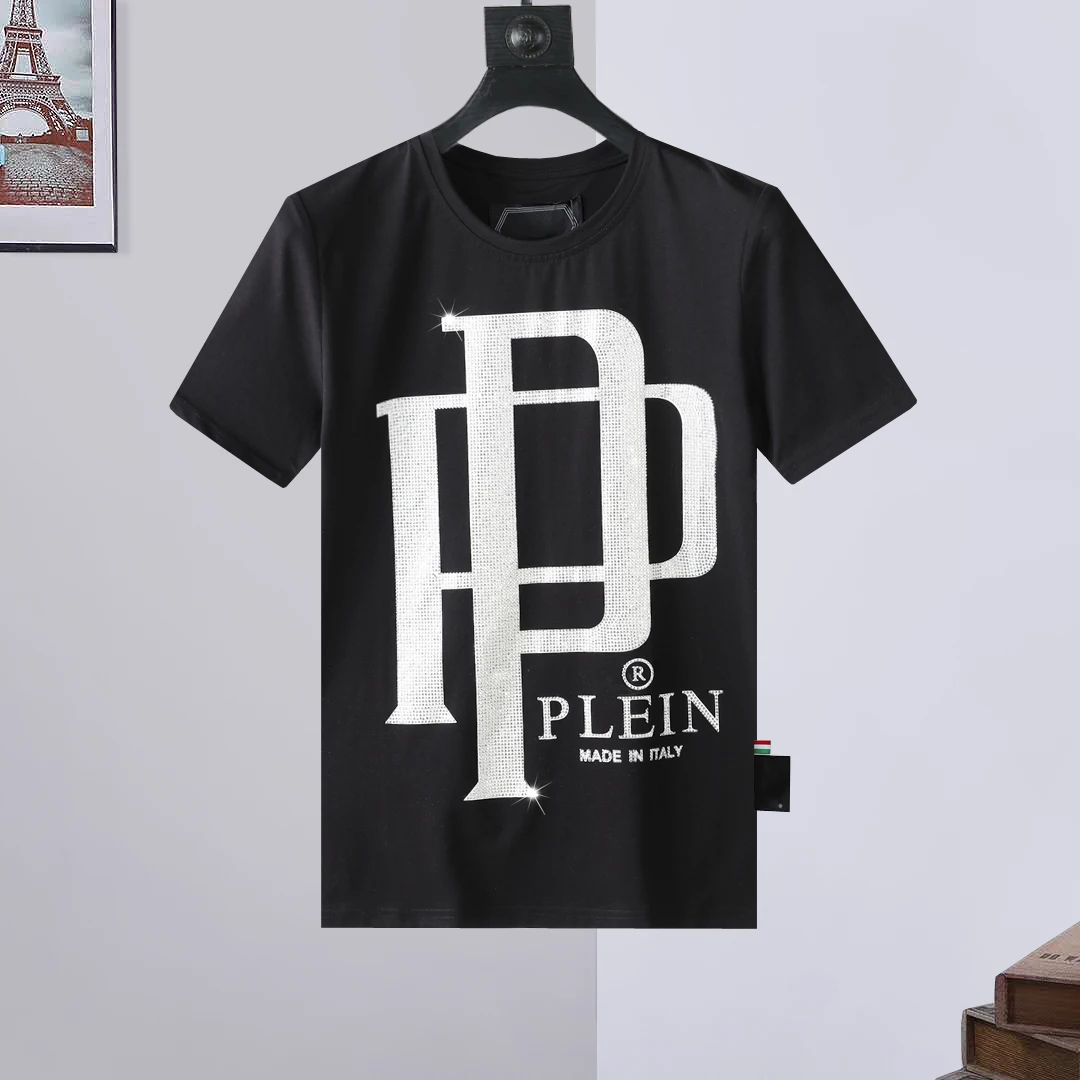2022 summer new short sleeved men's clothing pure cotton simple letters creative diamond inlaid top T-shirt fashion trend Luxury
2022 summer new short sleeved men's clothing pure cotton simple letters creative diamond inlaid top T-shirt fashion trend Luxury