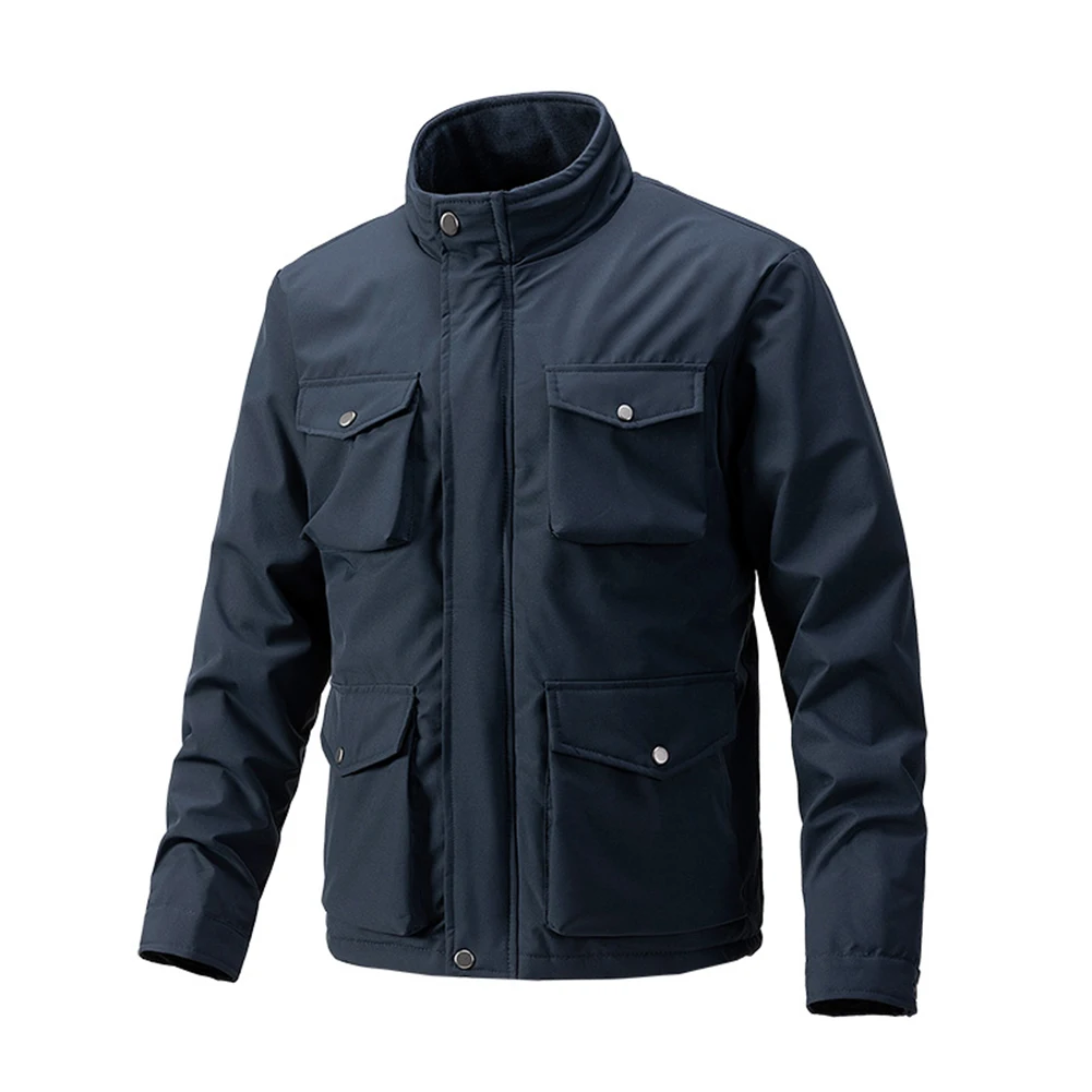 Men's Thicken Cotton Work Jacket with Stand Collar Zip up Coat Long Sleeve Business Top Perfect for Winter Wear
Men's Thicken Cotton Work Jacket with Stand Collar Zip up Coat Long Sleeve Business Top Perfect for Winter Wear