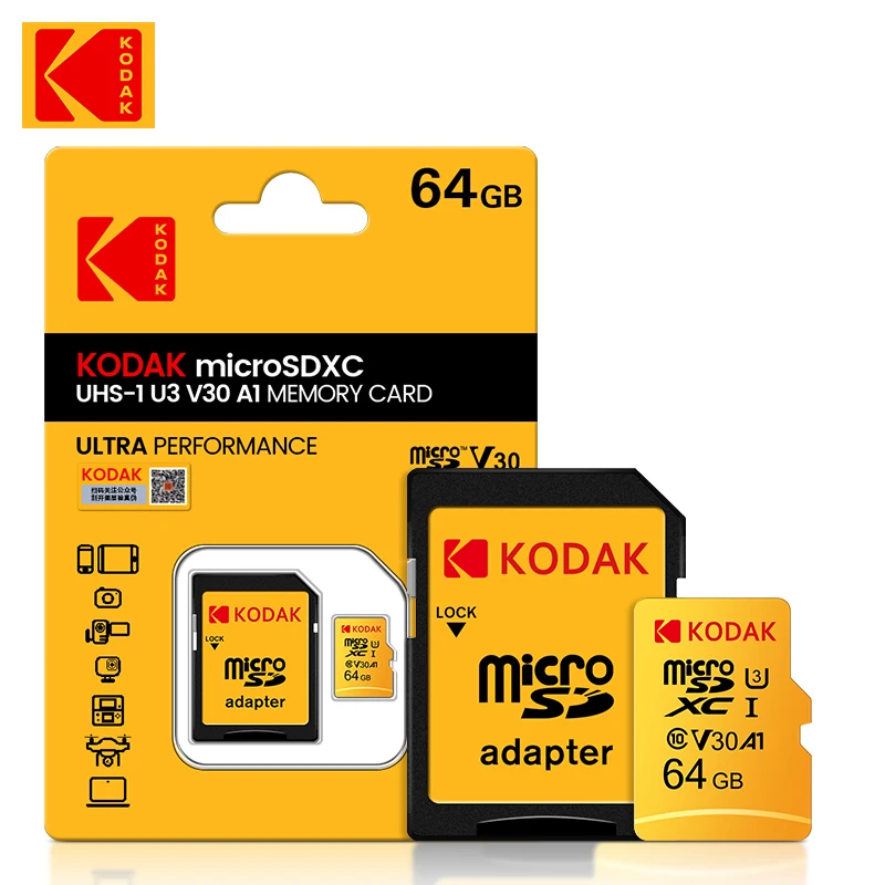 10 шт. Оригинальная карта памяти KODAK Micro SD 64 Гб 64 Гб U1 Micro sd карта 4K U3 карта памяти TF карта класс 10 + SD адаптер
10 шт. Оригинальная карта памяти KODAK Micro SD 64 Гб 64 Гб U1 Micro sd карта 4K U3 карта памяти TF карта класс 10 + SD адаптер