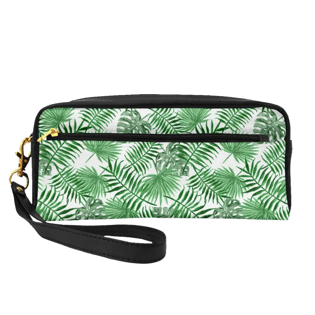Tropical Green Leather Storage Organizers Summer Palmtree Leafs Restroom Organization Makeup Pouch Women Cosmetic Bags
Tropical Green Leather Storage Organizers Summer Palmtree Leafs Restroom Organization Makeup Pouch Women Cosmetic Bags