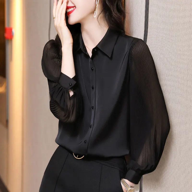 2022 Women Blouses Chiffon Shirts Long Sleeve Spring Loose Fashion Single Breasted Chic Womens Casual Female Blouses Top D108
2022 Women Blouses Chiffon Shirts Long Sleeve Spring Loose Fashion Single Breasted Chic Womens Casual Female Blouses Top D108