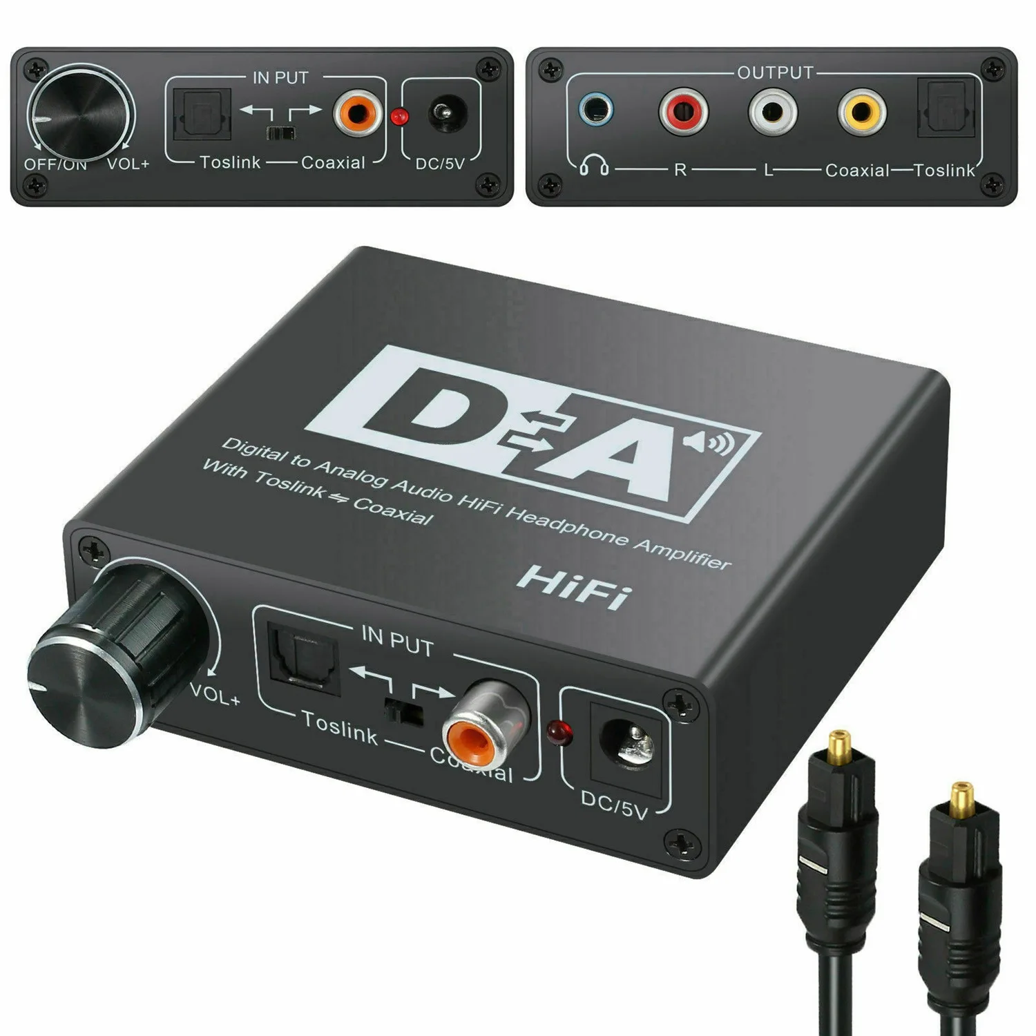 192KHz Digital Optical Coaxial Toslink to Analog RCA 3.5mm Audio Hifi Converter with Spdif
192KHz Digital Optical Coaxial Toslink to Analog RCA 3.5mm Audio Hifi Converter with Spdif