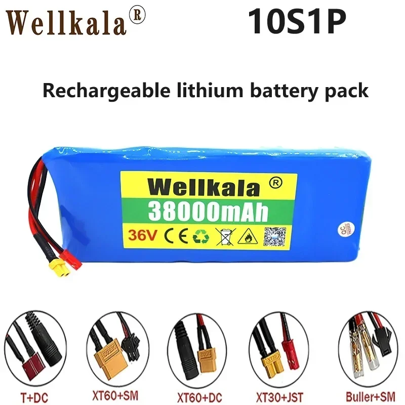 Aviation Arrival 18650 10S1P 36V Lithium-ion Rechargeable Battery Pack Charger for Electric Bicycles, Tricycles, Trolleys, Etc
Aviation Arrival 18650 10S1P 36V Lithium-ion Rechargeable Battery Pack Charger for Electric Bicycles, Tricycles, Trolleys, Etc
