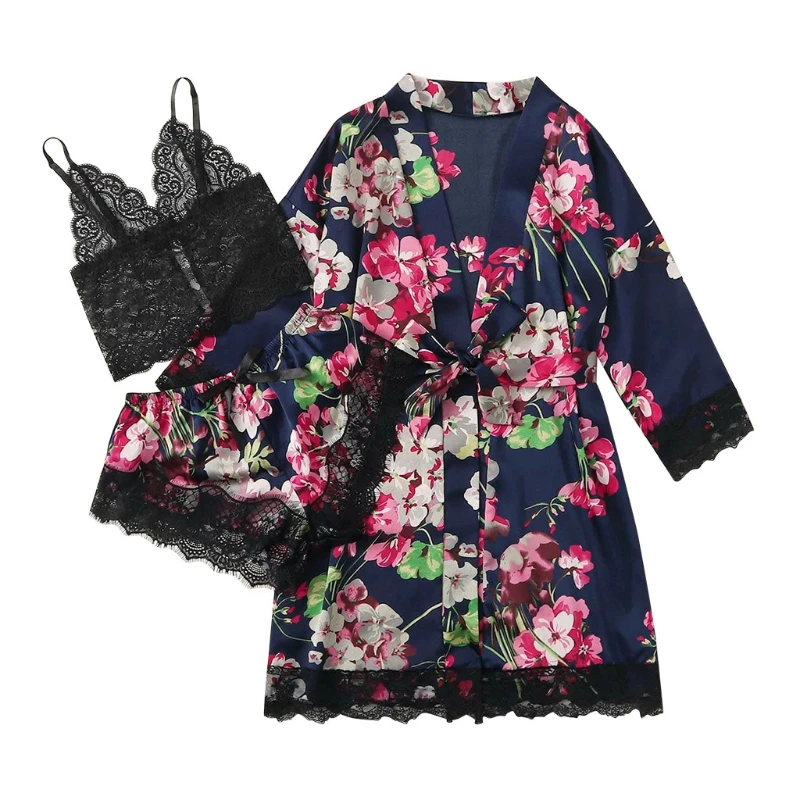 Faux Silk 3pcs Set Elegant Sexy Lace Fashion Casual Home Clothes Nightwe Women Ruffle Pajamas Shorts
Faux Silk 3pcs Set Elegant Sexy Lace Fashion Casual Home Clothes Nightwe Women Ruffle Pajamas Shorts